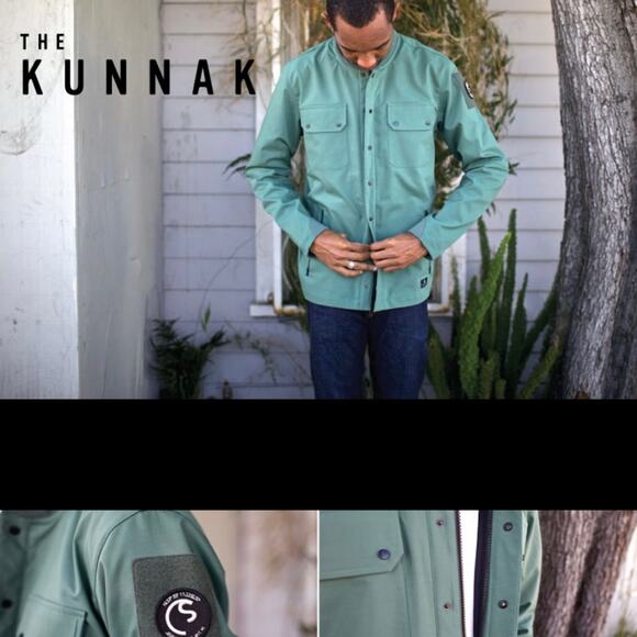 Coldsmoke Men's Green Jacket Zip Up Snaps and patch Size M Brand New With Tag - Picture 13 of 15